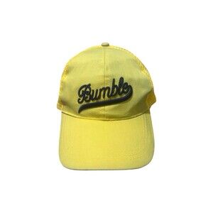 Bumble Dating Site Adult Yellow Snapback OSFA Trucker Hat